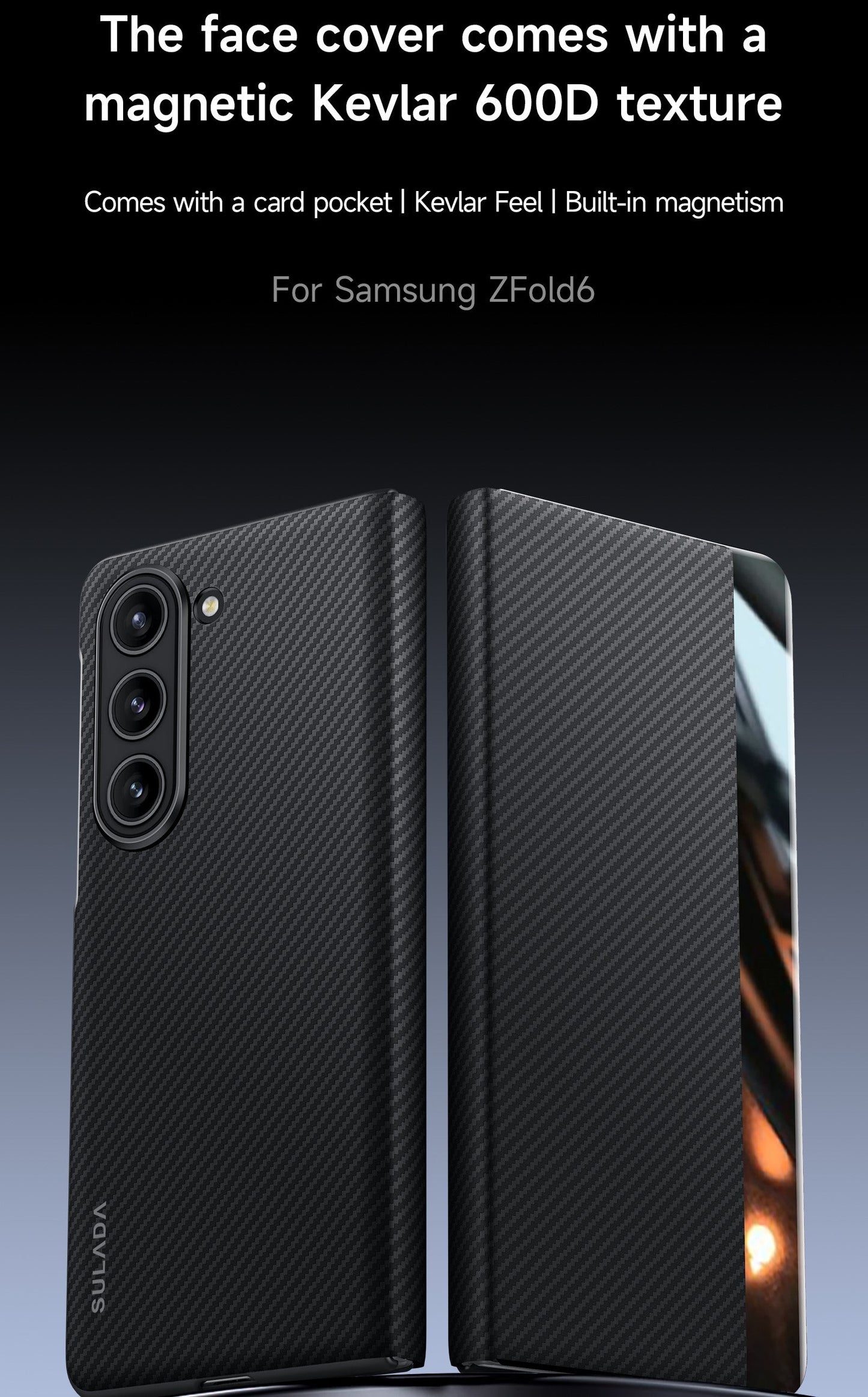 MagCarbon Wallet  Z Fold 7, 6,5,4 - Carbon Fiber with MagSafe  Case