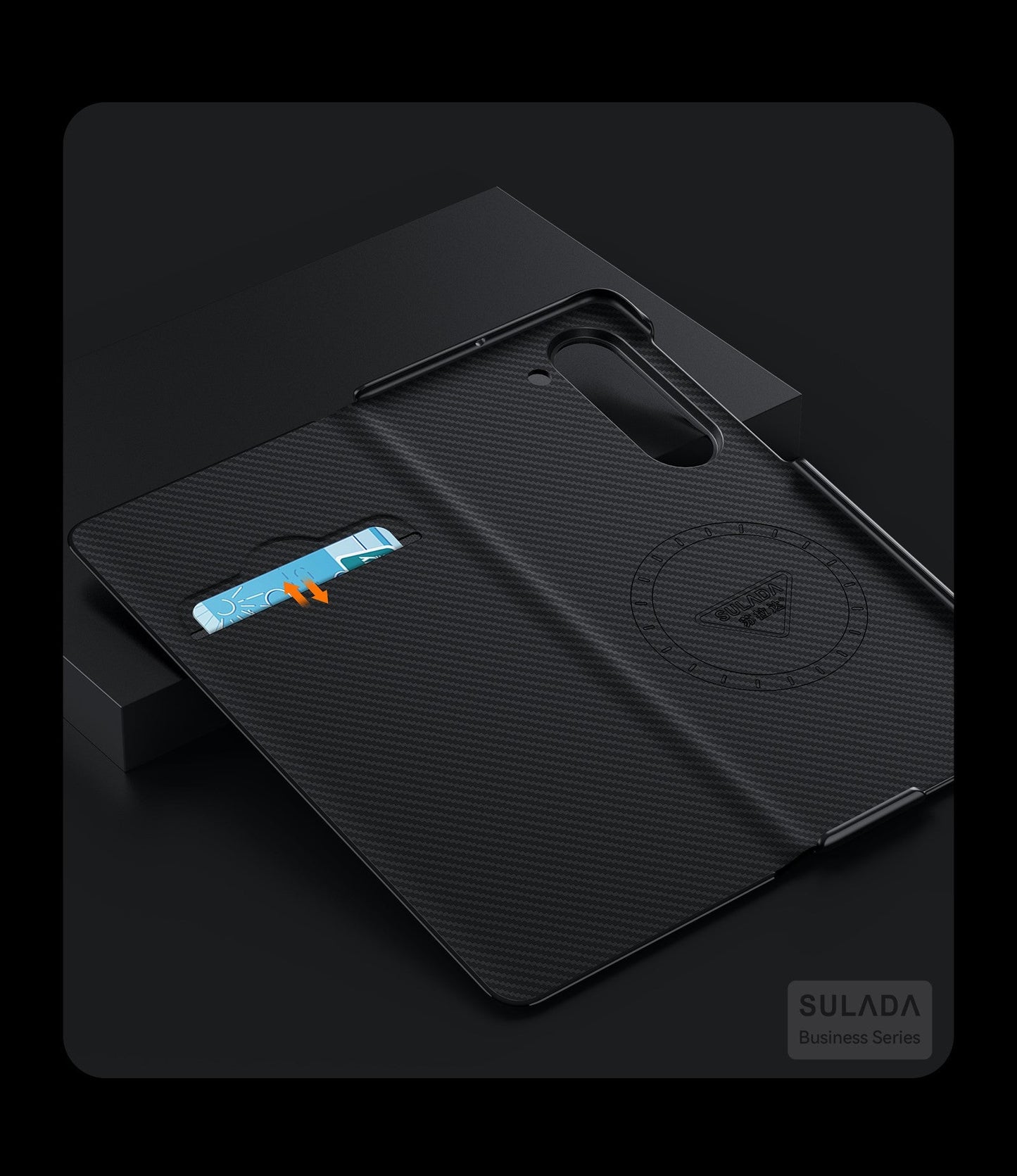 MagCarbon Wallet  Z Fold 7, 6,5,4 - Carbon Fiber with MagSafe  Case