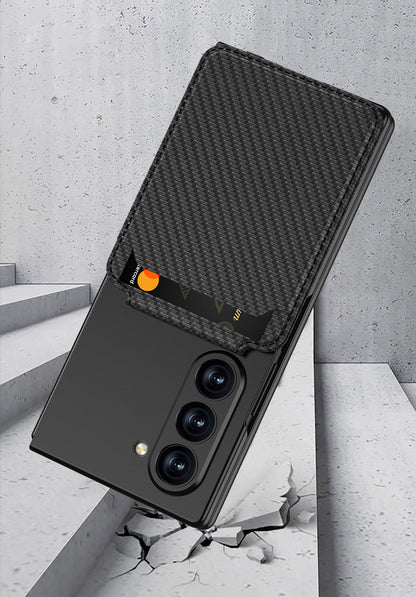 Ultra-Thin MagSafe Leather Wallet Case with Kickstand & Screen Film Z Fold 6