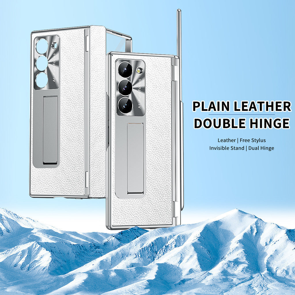 Prestige Z Fold 7, 6, 5, 4 Leather S Pen Bracket Case