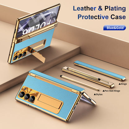 Prestige Z Fold 7, 6, 5, 4 Leather S Pen Bracket Case