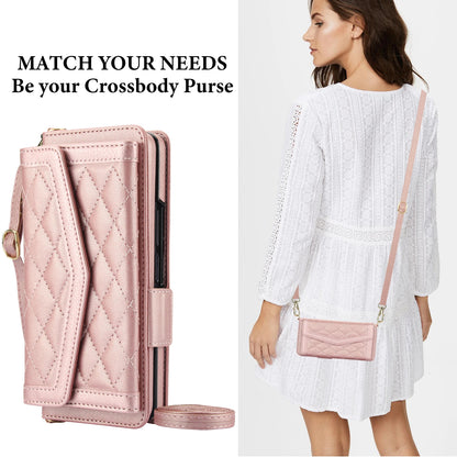 Luxury Card Slot Phone Holder Leather Case for Samsung Galaxy Z Fold Series