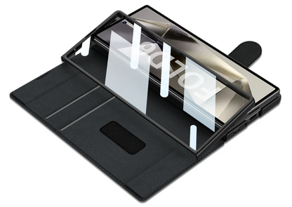 Armor Z Fold 7, 6, 5, 4 Wallet, Pen slot, Leather Case