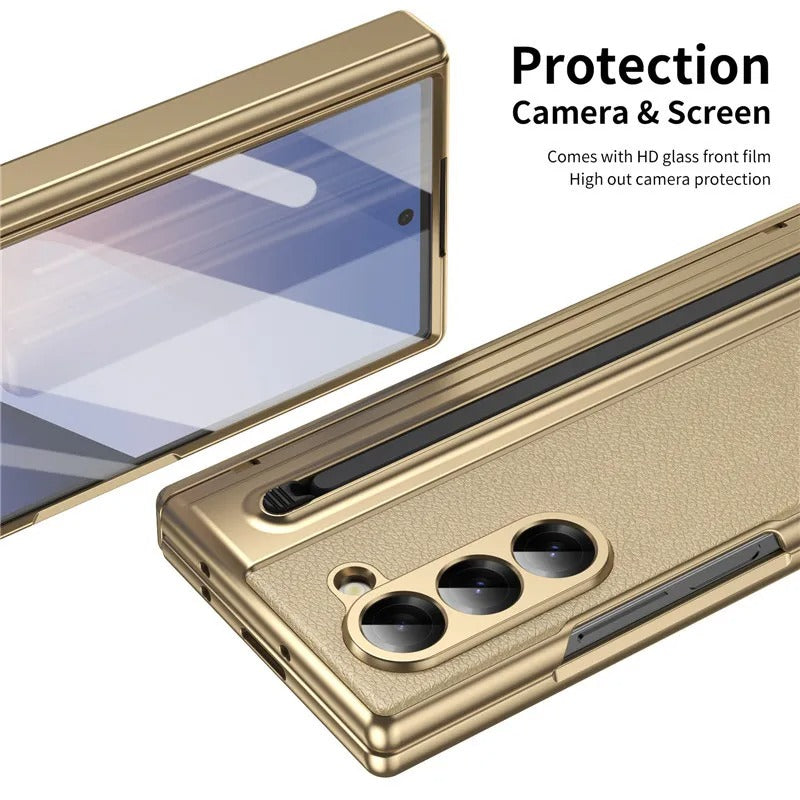 SlimPen Leather – Ultra-Slim Z Fold 7 S Pen Slot & Screen Protection Case