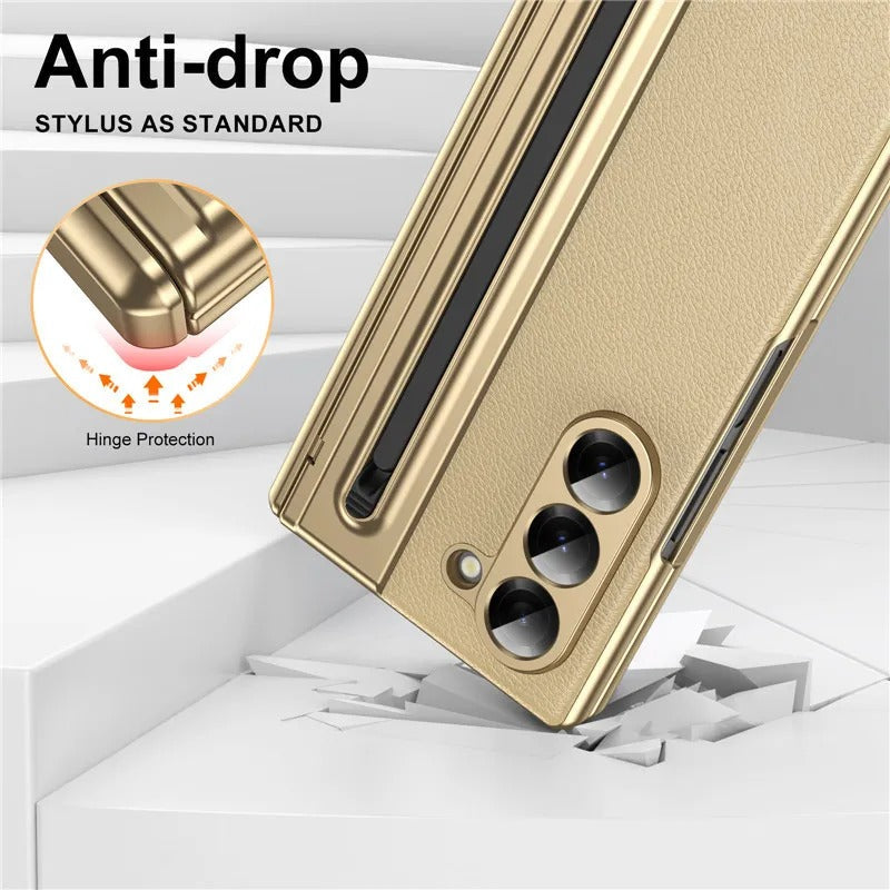 SlimPen Leather – Ultra-Slim Z Fold 7 S Pen Slot & Screen Protection Case