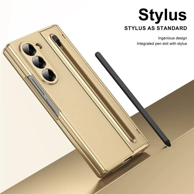 SlimPen Leather – Ultra-Slim Z Fold 7 S Pen Slot & Screen Protection Case