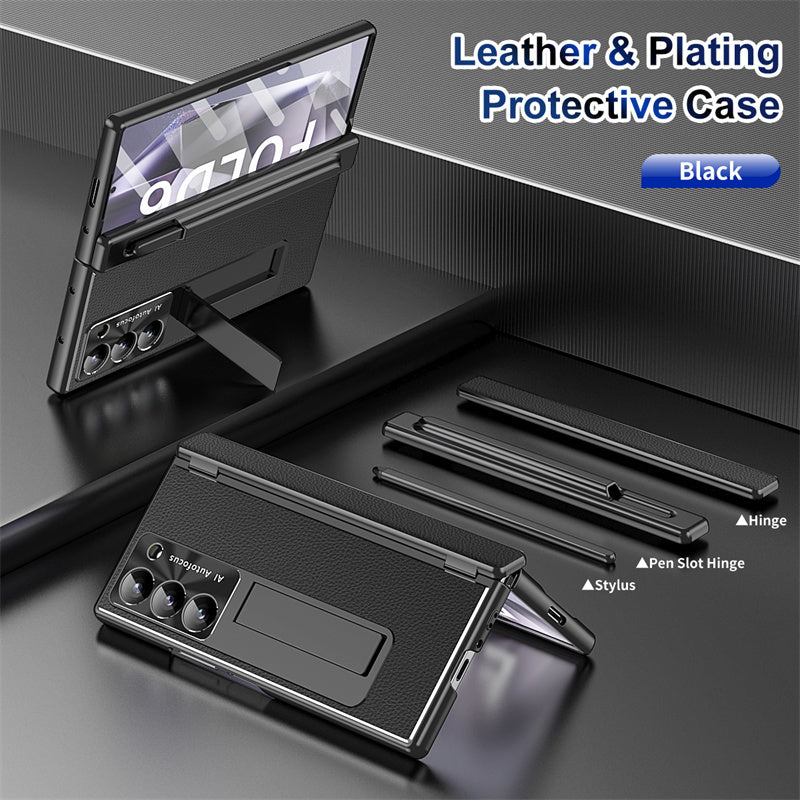 Prestige Z Fold 7, 6, 5, 4 Leather S Pen Bracket Case