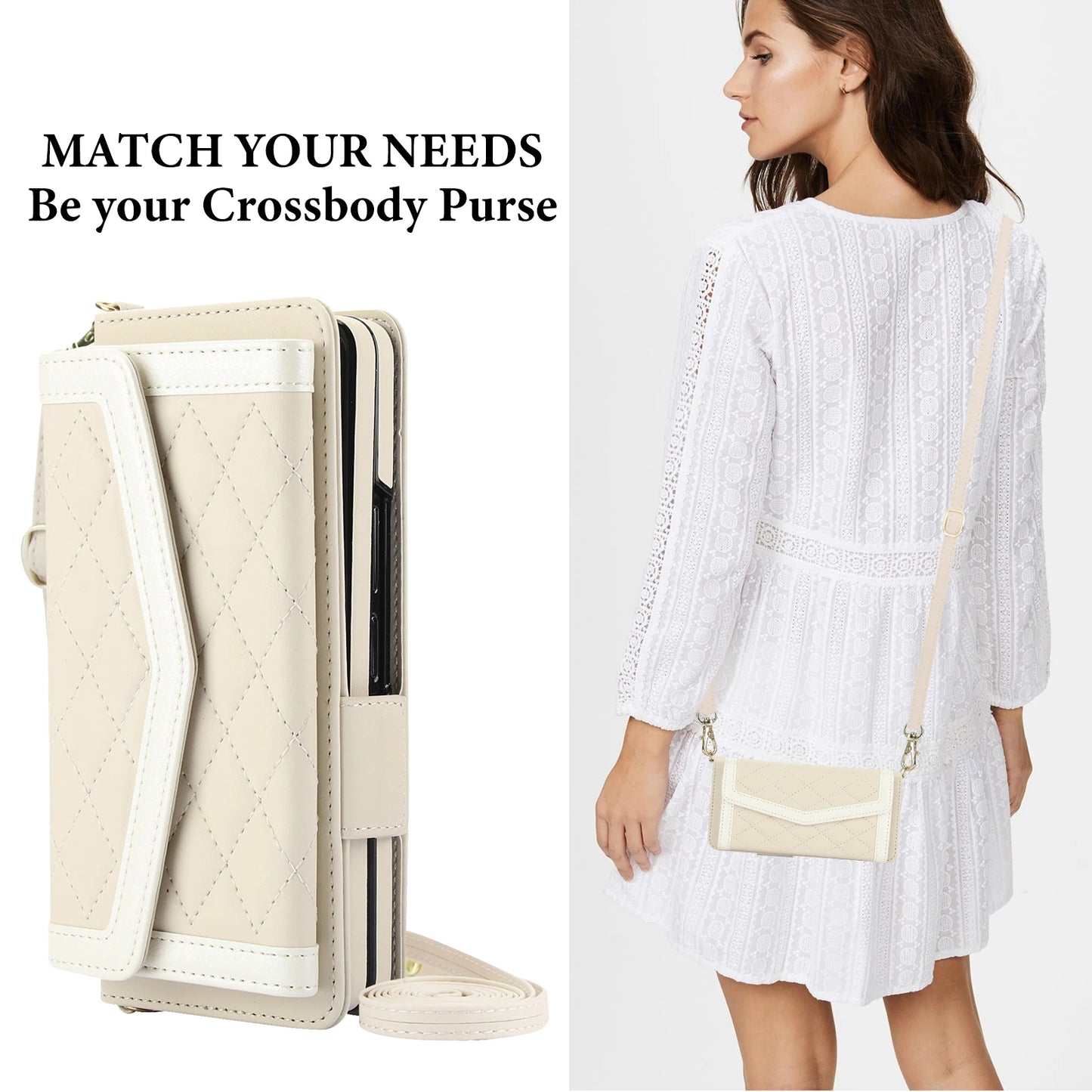 Luxury Card Slot Phone Holder Leather Case for Samsung Galaxy Z Fold Series