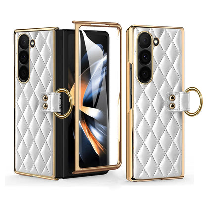 Luxury Fragrant Ring Leather Bracker For Z Fold Series