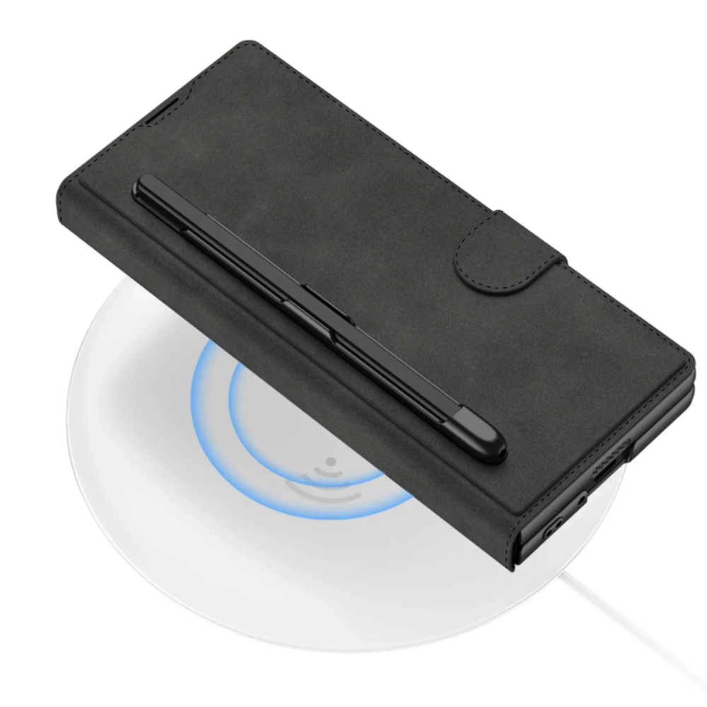 Armor Z Fold 7, 6, 5, 4 Wallet, Pen slot, Leather Case